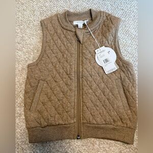 NWT Purebaby Quilted Beige Vest - 18-24m